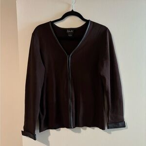 Rafaella brown silk sweater